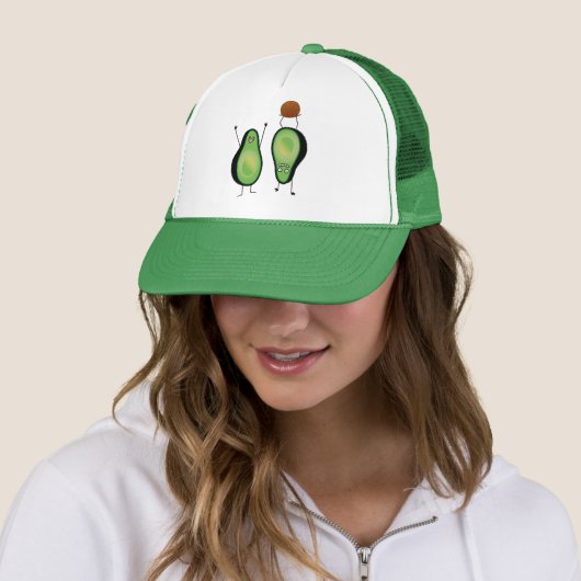 Casquette Puits vert encourageant drôle d'appui renversé (En situation)