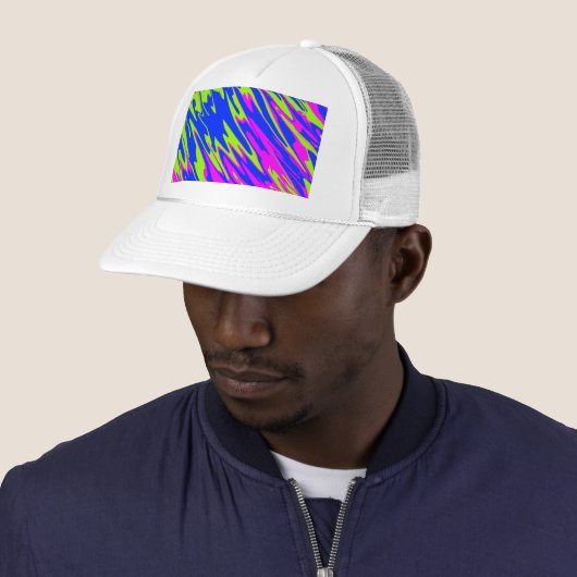 Casquette Pulvériser Paint Pink Lime Blue (En situation)