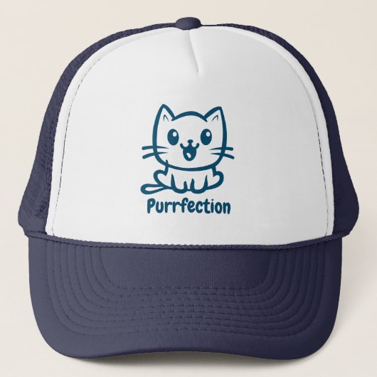 Casquette Purfection, Très Mignonne Chat Anime (Devant)