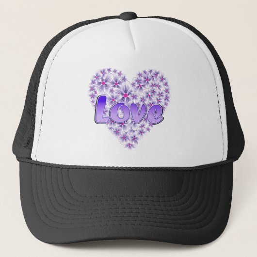 Casquette Purple Love and Daisies (Devant)