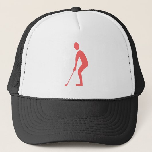 Casquette Putting - rose tropicale (Devant)