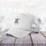 Casquette QR Code Minimaliste Nettoyer Simple Entreprise Bla<br><div class="desc">Un simple modèle de code QR blanc personnalisé dans un style minimaliste moderne qui peut être facilement mis à jour avec votre code QR,  nom d'entreprise ou site Web et texte personnalisé,  par exemple,  scannez-moi vers...  #QRcode #casquette #business</div>