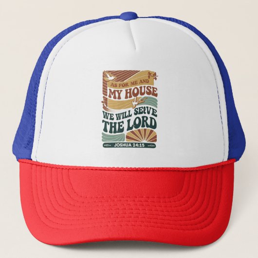 Casquette Quant à moi et ma maison" Bible Verse design (Devant)