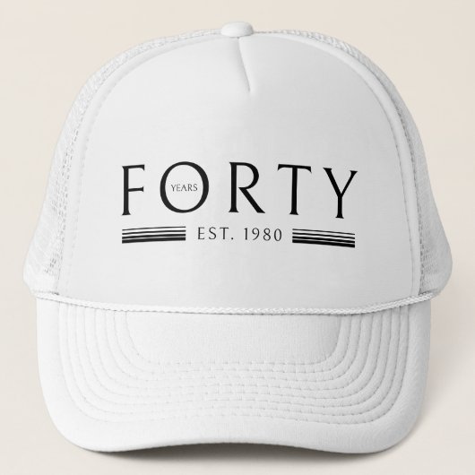 Casquette Quarante ans 40e anniversaire (Devant)