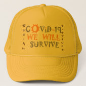 Casquette Quarantine Oui, Nous Survivrons Corona COVID 19 (Devant)
