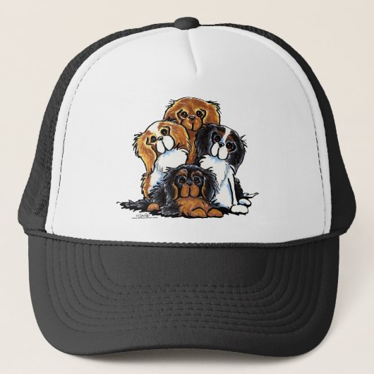 Casquette Quatre Cavalier King Charles Spaniels (Devant)