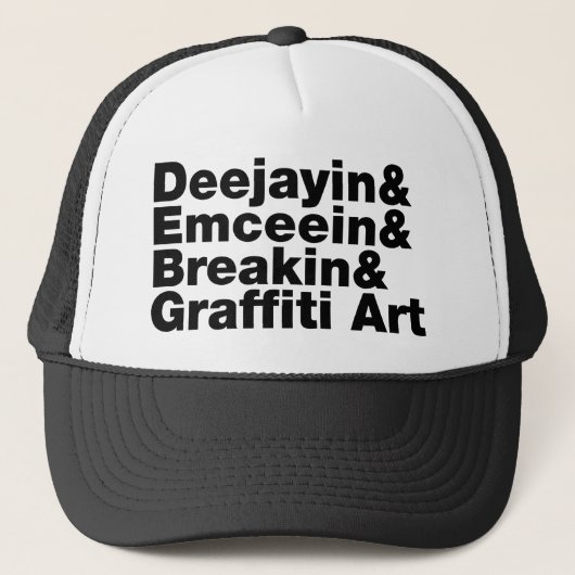 Casquette Quatre éléments de l'Hip hop (Devant)