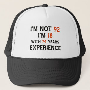 Casquette quatre-vingt-douzième conceptions d'anniversaire