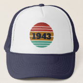 Casquette Quatre-vingts ans vintages personnalisés 80e anniv (Devant)