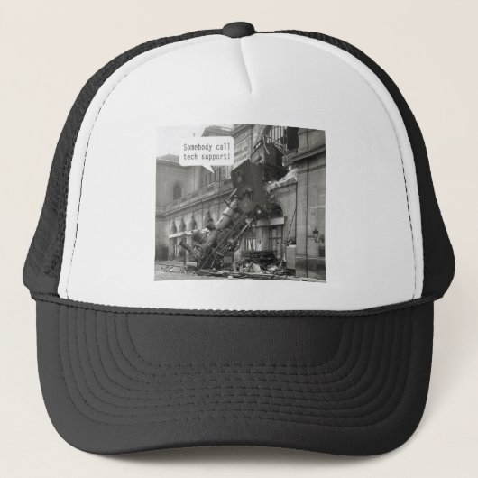 Casquette Quelqu'un appelle l'épave du train de soutien tech (Devant)