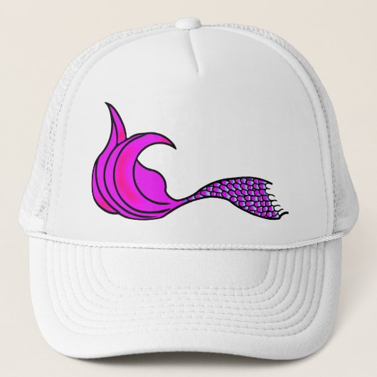 Casquette Queue de sirène rose vif (Devant)