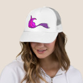 Casquette Queue de sirène rose vif (En situation)
