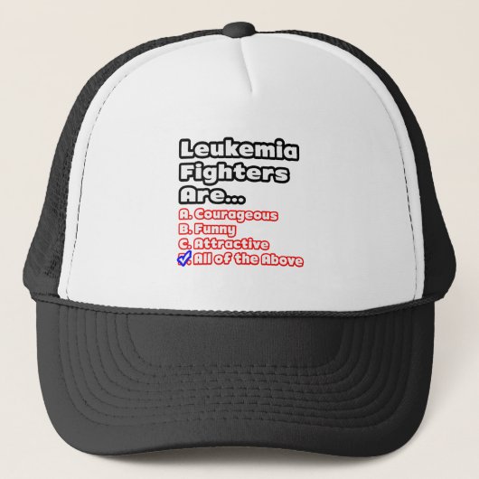 Casquette Quiz de combat contre la leucémie (Devant)