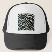 Casquette RAB Rockabilly Zebra Imprimer noir et blanc (Devant)