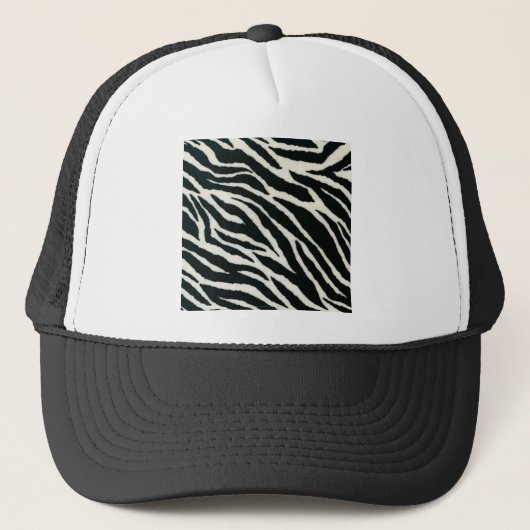 Casquette RAB Rockabilly Zebra Imprimer noir et blanc (Devant)