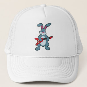 Casquette Rabbit à la musique avec guitare