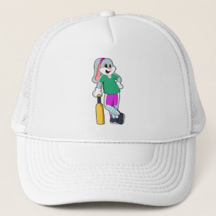 Casquette Rabbit au cricket avec chauve-souris de cricket