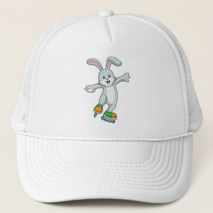 Casquette Rabbit comme patineur avec patins en ligne