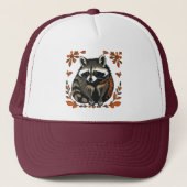 Casquette Raccoon de Whimsical Woodland Animal Folk ou Triba (Devant)