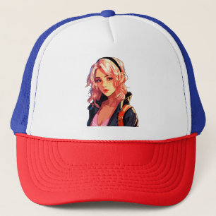 Casquette Radiant Anime Girl: Belle œuvre d'art Manga