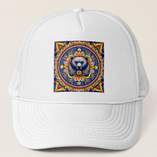 Casquette Radiant Spirit Bear Mandala (Devant)