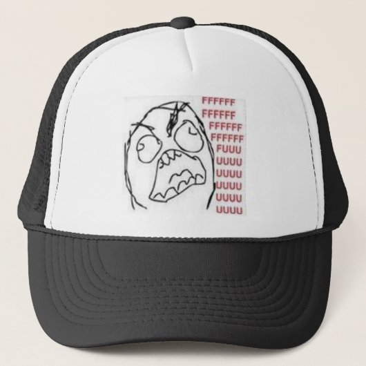 Casquette Rage de FU comique (Devant)