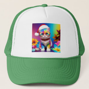 Casquette Rainbow Kitten Santa Claus-57357
