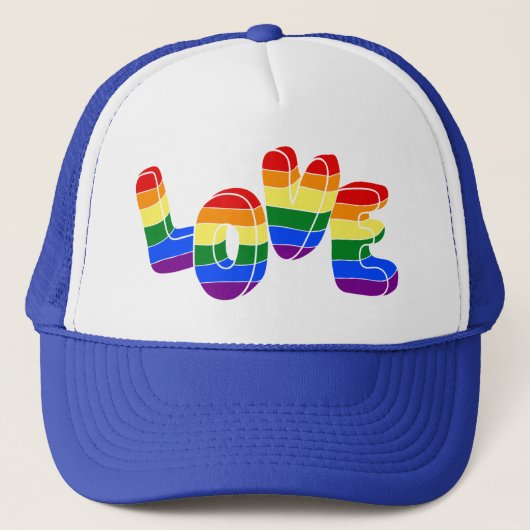 Casquette Rainbow Love LGBTQ+ (Devant)