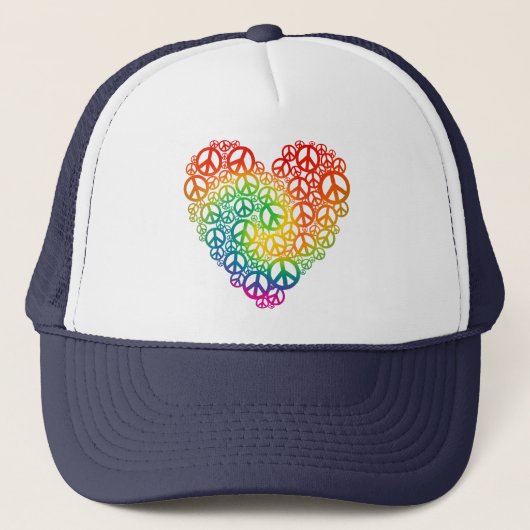 Casquette Rainbow Peace Heart (Devant)