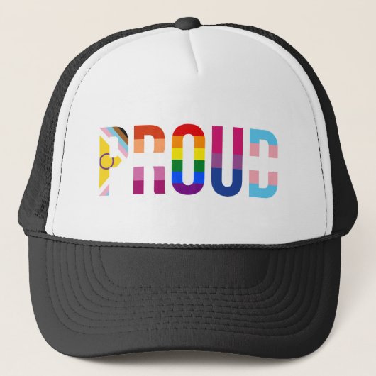 Casquette Rainbow Pride 'Fière' : couleur du drapeau LGBTQ (Devant)