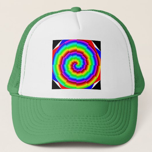 Casquette Rainbow Spiral par Kenneth Yoncich (Devant)