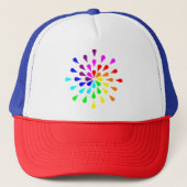 Casquette Rainbow teardrops (Devant)