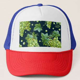 Casquette Raisin vert : Aquarelle Motif foncé