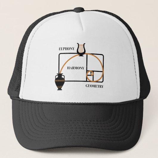 Casquette Rapport Doré Grèce : Euphonie, Harmonie, Géométrie (Devant)