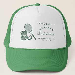 Casquette Raquette de Tennis Rétro Verte Dernier Balancement
