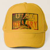 Casquette Rasta Couleurs Rouge or Vert Hillary Art Imprimer (Devant)