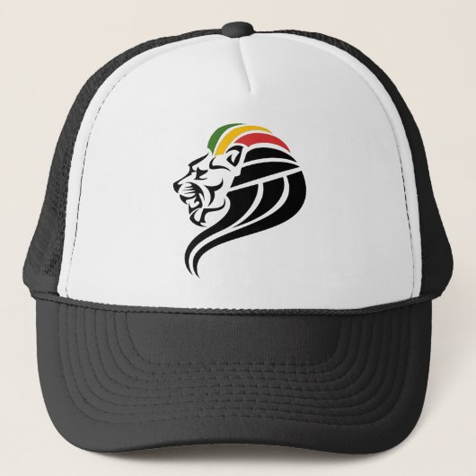 Casquette RASTA Lion de Juda | Rouge Or Vert (Devant)
