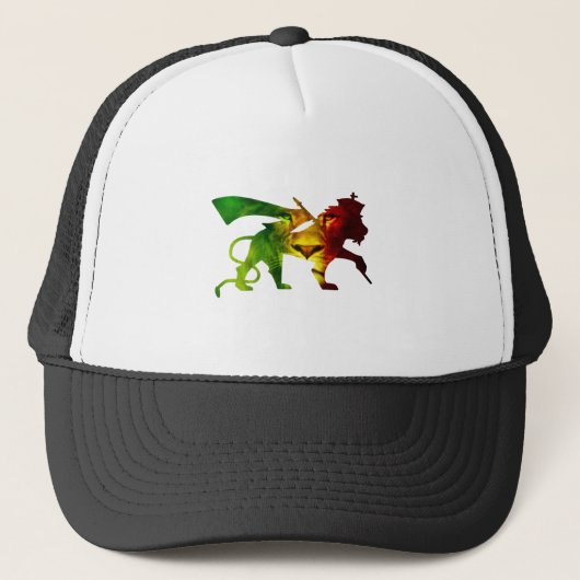 Casquette RASTA Lion de Juda | Rouge Or Vert (Devant)