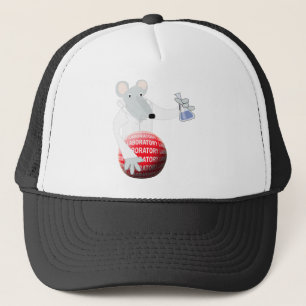 CASQUETTE RAT DE LABORATOIRE AVEC BASSIN ET SPHÈRE
