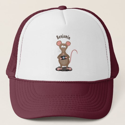 Casquette Rat drôle avec dessin animé de la caméra (Devant)