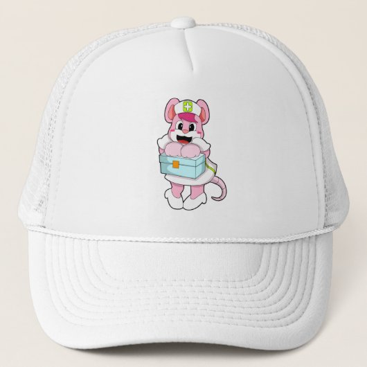 Casquette Rat en infirmière avec boîte (Devant)