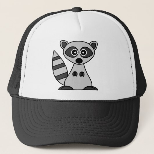 Casquette Raton laveur mignon de bande dessinée (Devant)