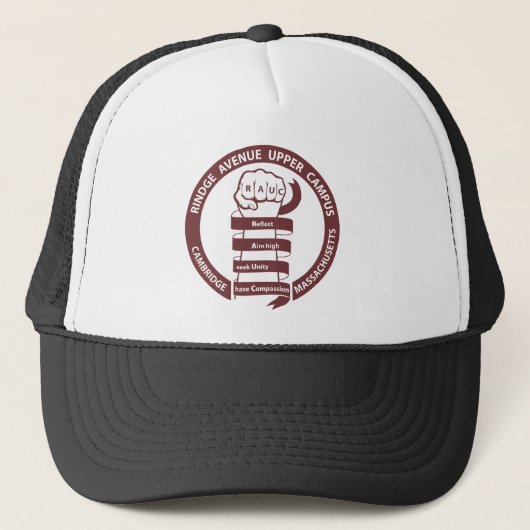 Casquette RAUC Trucker Style Hat Maroon Logo (Devant)