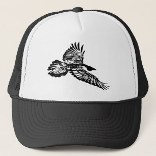 Casquette Raven Black Bird Silhouette Corvid