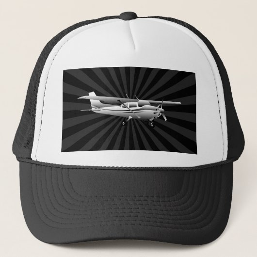 Casquette Rayon de soleil classique de silhouette de Cessna (Devant)