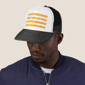 Casquette Rayures Bokeh Orange Et Blanc (En situation)
