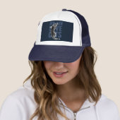 Casquette Real Men Love Chats sur acier bleu (En situation)