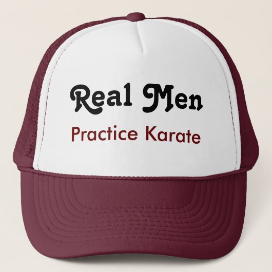 Casquette Real Men Pratiquer le karaté (Devant)