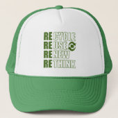 Casquette Recycler réduire la réutilisation renouveler repen (Devant)