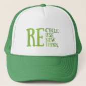 Casquette Recycler réduire la réutilisation renouveler repen (Devant)